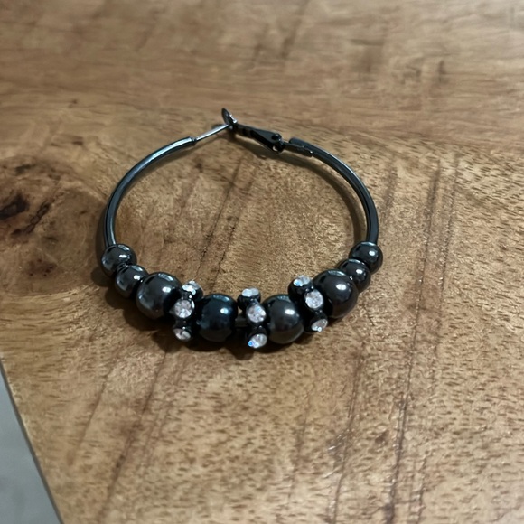 Large Beaded Hoops - Picture 4 of 4